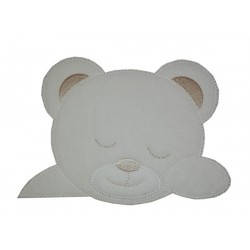 Iron-on Patch - Cute Teddy Bear - Cream